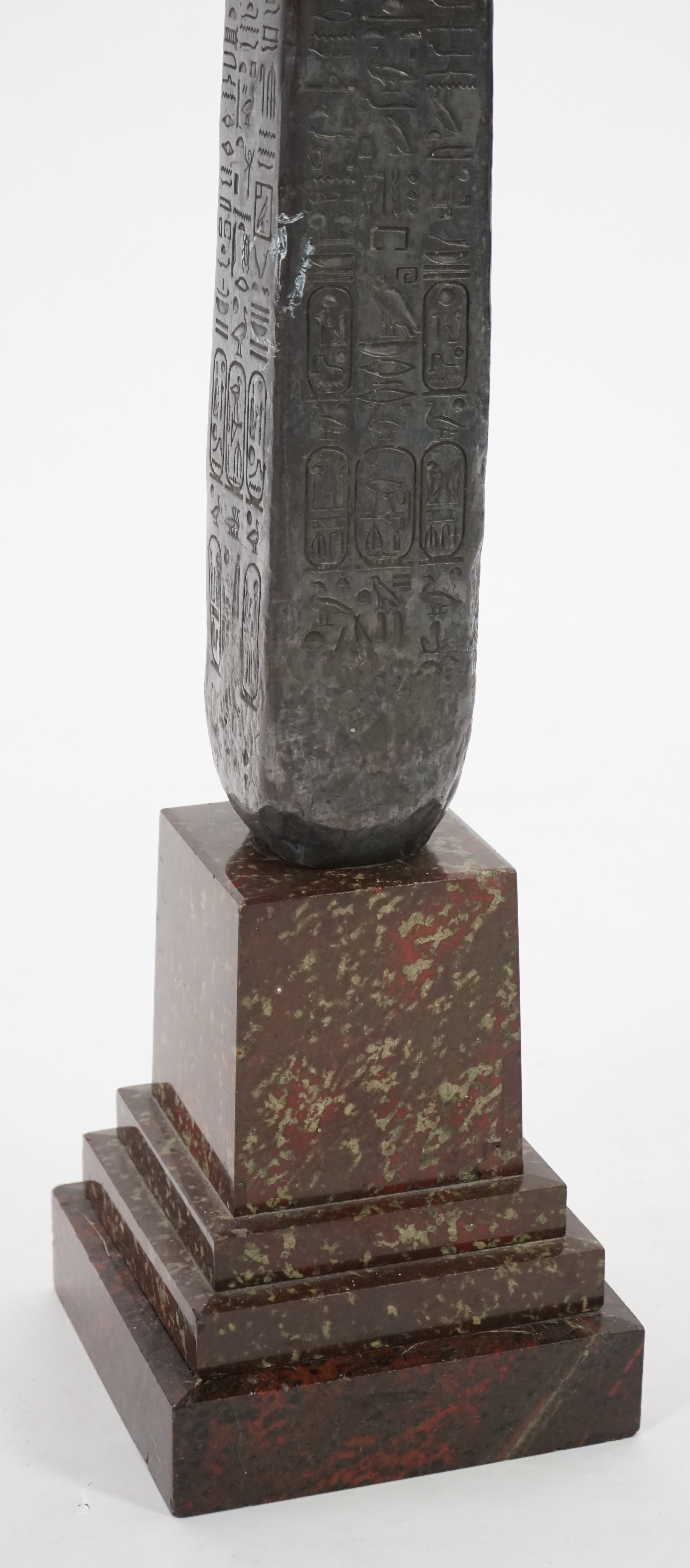 A 19th century Grand Tour style bronzed model of Cleopatra's Needle